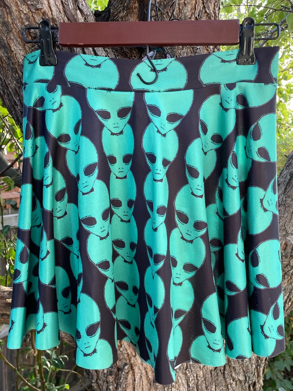 Alien High Waisted Skater Skirt
